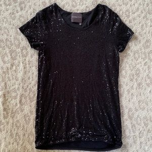 Victoria’s Secret Supermodel Essentials Black Sequin short sleeve dress sz M